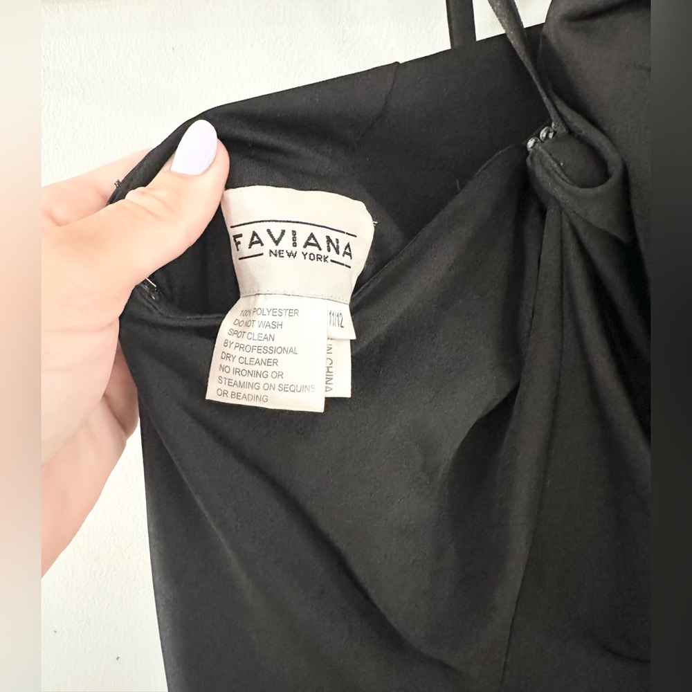 Faviana Jewel Strap Full Length Gown // Black // 11/12 - Picture 6 of 7